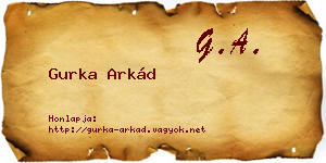 Gurka Arkád névjegykártya